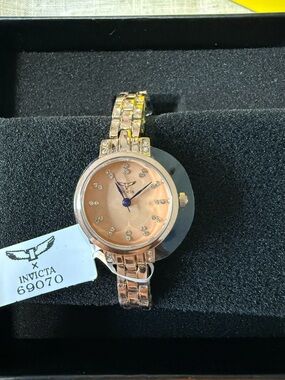 Invicta Women's Gold Crystal Dial Bracelet Watch